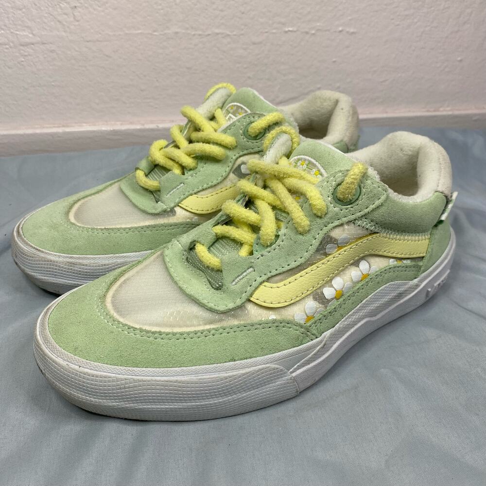 VANS Flower Patterns Womens Plain Logo Low-Top Sneakers 5.5